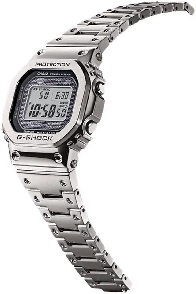 Alt view image 5 of 9 - Casio G-Shock GMW-B5000D-1 Connected Tough Solar Stainless Steel Watch GMWB5000D-1 GMW-B5000D-1CR