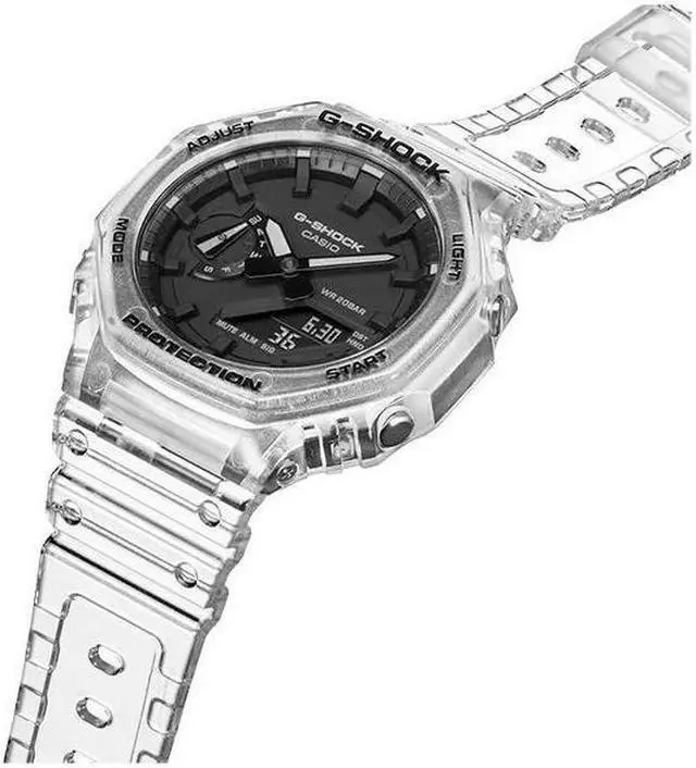 Alt view image 7 of 12 - G-Shock By Casio Men's GA2100SKE-7A Analog-Digital Watch Clear White