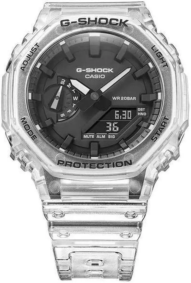 Alt view image 3 of 12 - G-Shock By Casio Men's GA2100SKE-7A Analog-Digital Watch Clear White