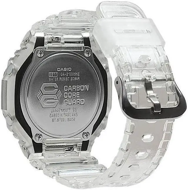 Alt view image 5 of 12 - G-Shock By Casio Men's GA2100SKE-7A Analog-Digital Watch Clear White