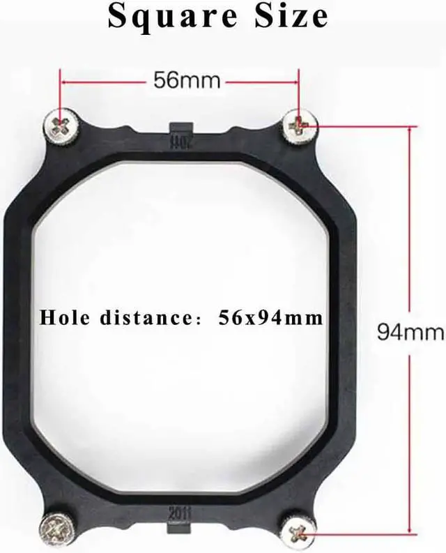Alt view image 3 of 4 - Aimeixin Socket Intel LGA 2011 CPU Cooler Mounting Bracket, Rectangular Two-Way Server Base Heatsink Holder Motherboard Bracket for X79 with Thermal Paste