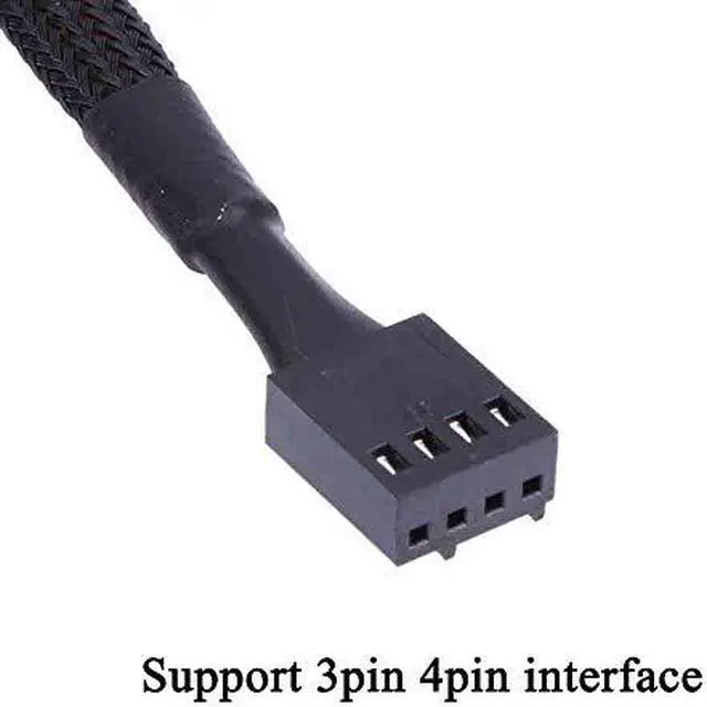 Alt view image 3 of 5 - Aimeixin PWM Fan Hub, PC CPU Motherboard Cooling 4 PIN/3PIN Fan Power Cable Hub Splitter Adapter 1 to 4 Fan PWM Case Fan Connector for Desktop Computer Cooler Case Fans