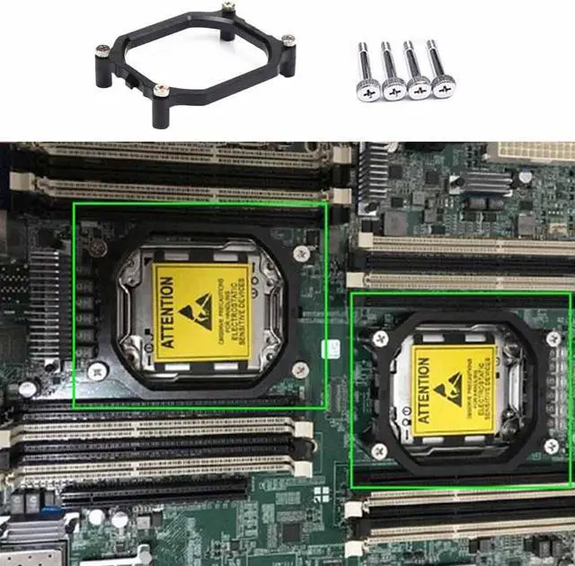 Alt view image 4 of 4 - Aimeixin Socket Intel LGA 2011 CPU Cooler Mounting Bracket, Rectangular Two-Way Server Base Heatsink Holder Motherboard Bracket for X79 with Thermal Paste