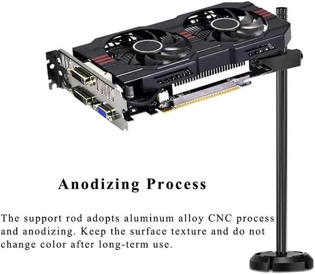 Alt view image 4 of 7 - Aimeixin Desktop PC Graphics Card GPU Brace Support,Video Card Sag Holder,Aluminum Anodized Aerospace Bracket