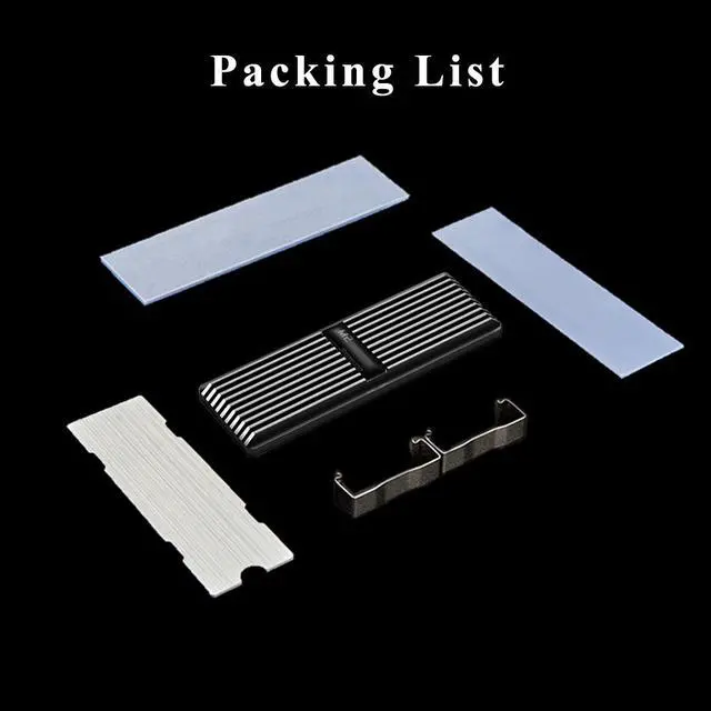 Alt view image 2 of 6 - Aimeixin M.2 Heatsink Cooler, Aluminum Heat Sinks with Silicone Thermal Pad for NVMe M.2 2280 SSD (Black)