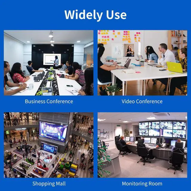 Alt view image 6 of 7 - Synvisus 4 Port DisplayPort KVM Switch 3D UHD 4K@60Hz 4 In 1 Out USB and DP KVM Switcher For 4 PCs Share Keyboard Mouse Monitor and USB 2.0 Devices, With 4 USB Cables