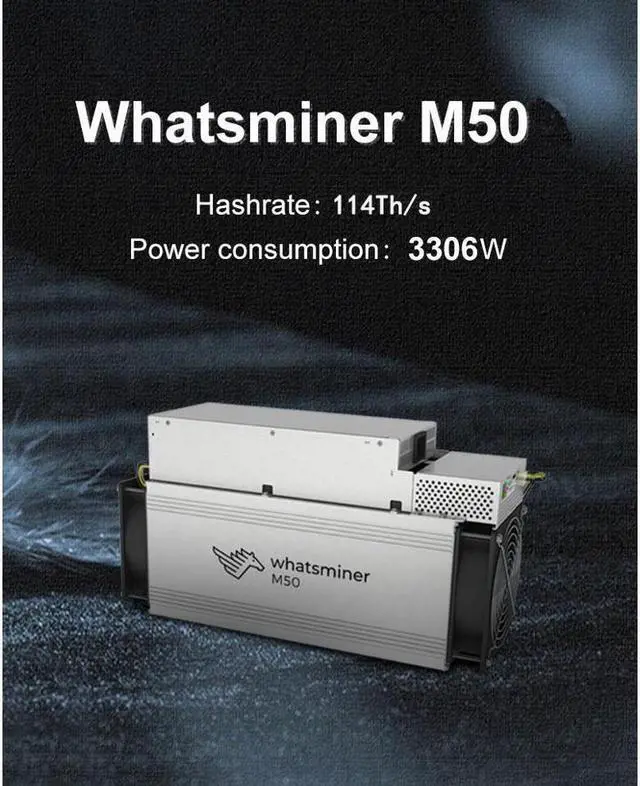 Alt view image 2 of 6 - Whatsminer M50 Serials M50 achieve 114 TH/s at 29 J/T With PSU