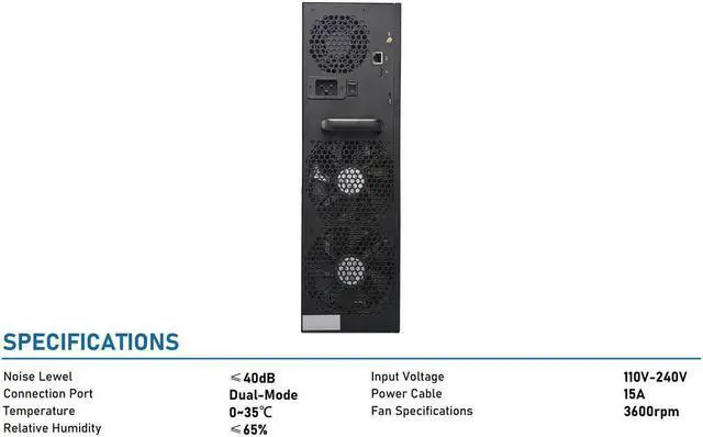 Alt view image 7 of 7 - E-KA1M 5.5T 1800W KAS Silent Home Kaspa Miner with PSU