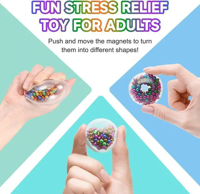 Alt view image 5 of 6 - Magnetic Balls Colorful Squeeze Stress Relief Balls for Adult ADHD Autism Fidget Sensory Toys