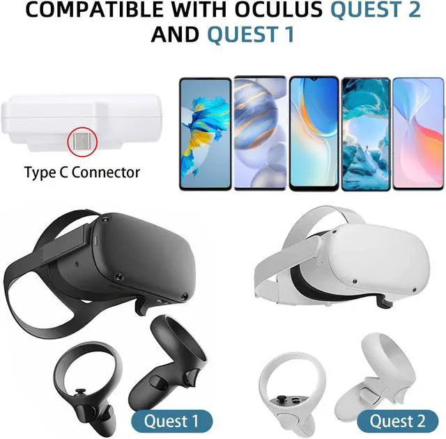 Alt view image 7 of 7 - Battery Pack for Oculus Quest 2, 5000mAh Head Strap Battery Pack Compatible with Oculus/Meta Quest 2 Lightweight and Portable VR Extend Power Accessories for Extra 2-4H Playtime