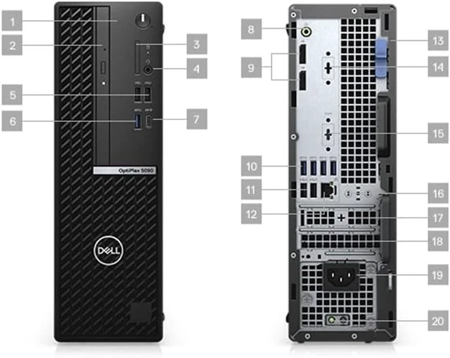 Alt view image 2 of 2 - Dell OptiPlex 5090 SFF Desktop PC - Intel Core i5-10500 3.10GHz, 16GB RAM, 512GB SSD, Intel Integrated Graphics, Wired Keyboard, Mouse, WIFI, BT Dongle, Windows 11 Pro