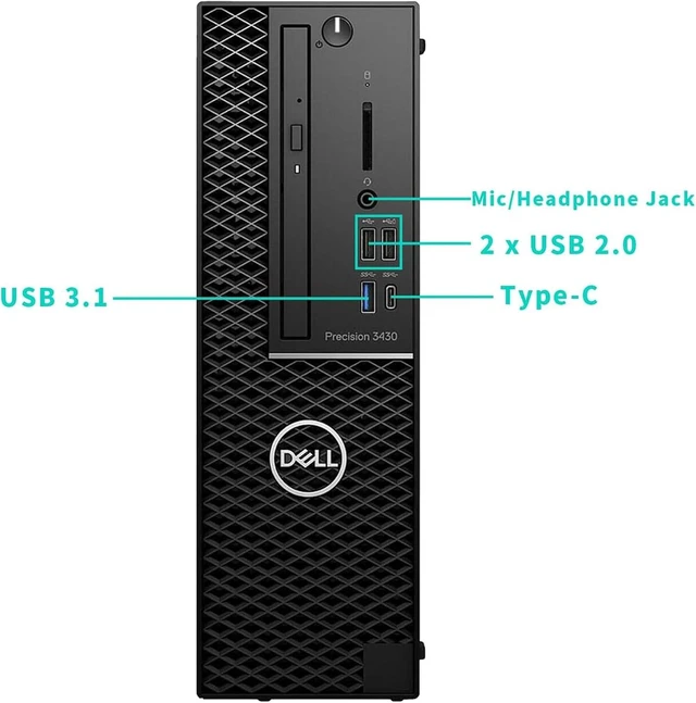 Alt view image 3 of 4 - Dell Precision 3430 SFF - Intel Core i7-8700 3.20GHz, 8GB RAM, 256GB SSD, Intel Integrated Graphics, Wired Keyboard, Mouse, WIFI, BT Dongle, Windows 11 Pro