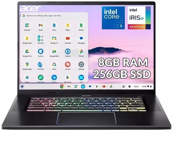 Main image of Acer Chromebook Plus 516 GE - 16 QHD+ Display, Intel Core 5 120U 1.9GHz, 8GB RAM, 256GB SSD, Intel Iris Xe Graphics, Chrome OS