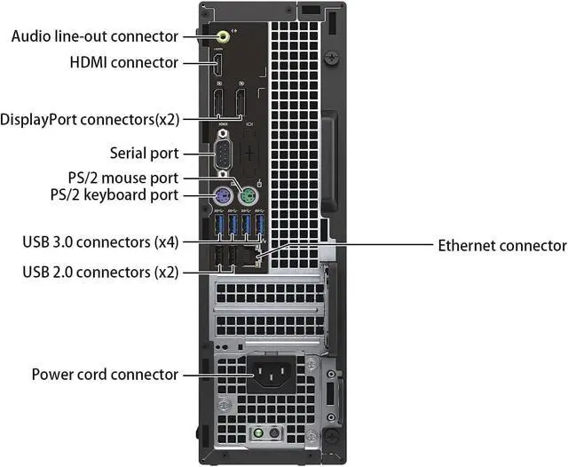 Alt view image 6 of 6 - Dell OptiPlex 7050 SFF Desktop PC - Intel Core i5-7500 3.40GHz 16GB RAM 256GB SSD Intel Integrated Graphics - Windows 11 Pro