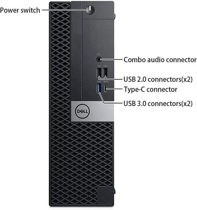 Alt view image 4 of 6 - Dell OptiPlex 7050 SFF Desktop PC - Intel Core i5-7500 3.40GHz 16GB RAM 256GB SSD Intel Integrated Graphics - Windows 11 Pro