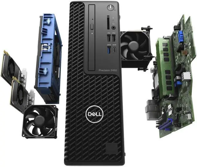 Alt view image 5 of 5 - Dell Precision 3450 Small Form Factor Desktop PC - Intel Core i7-11700 2.5GHz 32GB RAM 256GB SSD - Intel Integrated Graphics - Windows 11 Pro