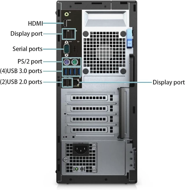 Alt view image 2 of 2 - Dell Optiplex 7050 Tower Desktop Computer PC - Intel Core i7-6700 3.40GHz, 16GB RAM, 512GB SSD, Intel integrated Graphics, WIFI, BT Dongle, Wired Keyboard, Mouse, Windows 11 Pro