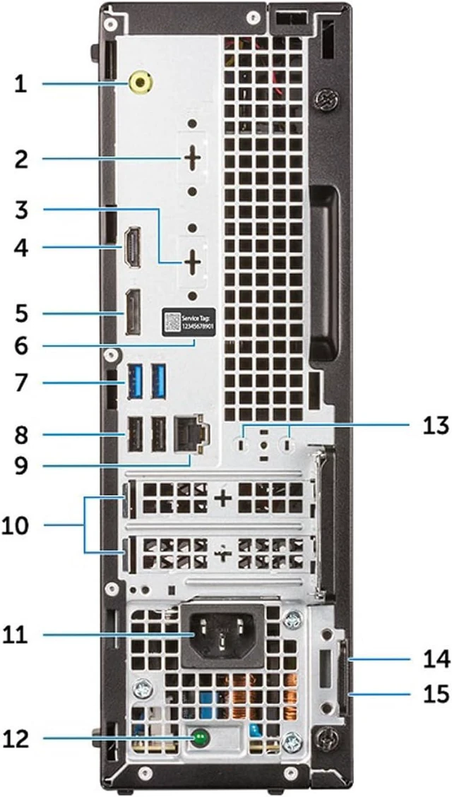 Alt view image 3 of 3 - Dell OptiPlex 3070 SFF - Intel Core i5-9500 3GHz, 16GB RAM, 256GB SSD, Intel Integrated Graphics, Wired Keyboard, Mouse, WIFI, BT Dongle, Windows 11 Pro