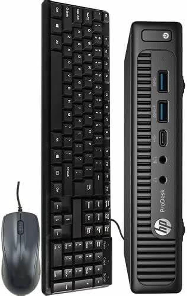 Alt view image 2 of 2 - HP Prodesk 600 G2 Mini PC Desktop - Intel Core i3-6100 3.20GHz, 8GB RAM, 256GB SSD, Intel Integrated Graphics, Wired Keyboard, Mouse, Built in WIFI, BT, Windows 11 Pro