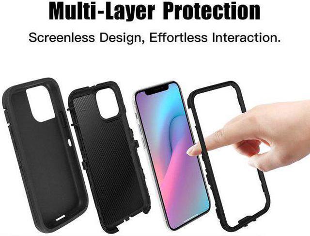 Alt view image 3 of 12 - iPhone 11 Heavy Duty Case {Shock Proof-Shatter Resistant - Defender Rubber- Compatible for iPhone 11} Color Blue