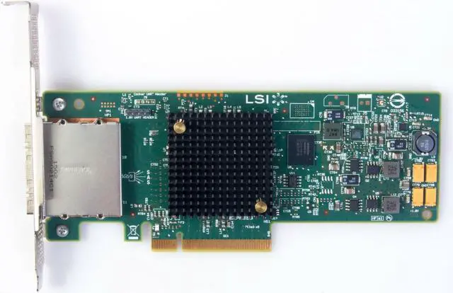Alt view image 2 of 3 - LSI LSI00300 (9207-8e) PCI-Express 3.0 x8 Low Profile SATA / SAS Host Controller Card--Avago Technologies