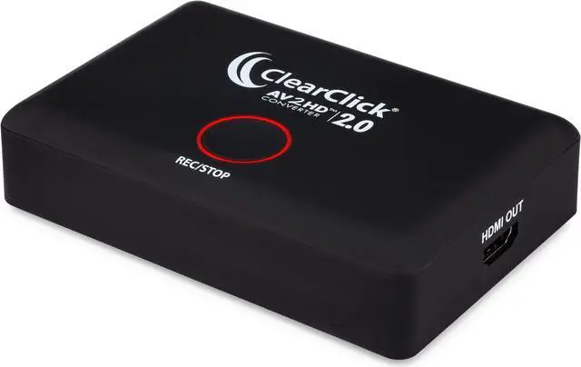 Alt view image 2 of 7 - ClearClick AV to HD Converter & Recorder 2.0 (Second Generation) - AV RCA to HDMI Adapter to Convert & Record Video - for VCR, VHS, DVD, Camcorder, Hi8, Gaming to TV