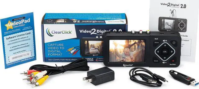 Alt view image 5 of 7 - ClearClick Video to Digital Converter 2.0 (Second Generation) - Record Video from VCR's, VHS Tapes, AV, RCA, Hi8, Camcorder, DVD, Gaming Systems (Bundle Edition)