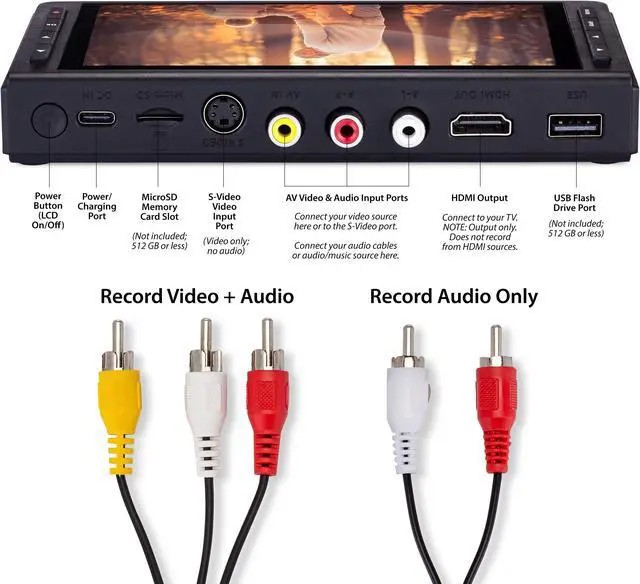 Alt view image 6 of 7 - ClearClick Video to Digital Converter 3.0 (Third Generation) - Record Video & Audio from VCR's, VHS, AV, RCA, Hi8, Camcorder, DVD, Turntables, Cassette Tapes