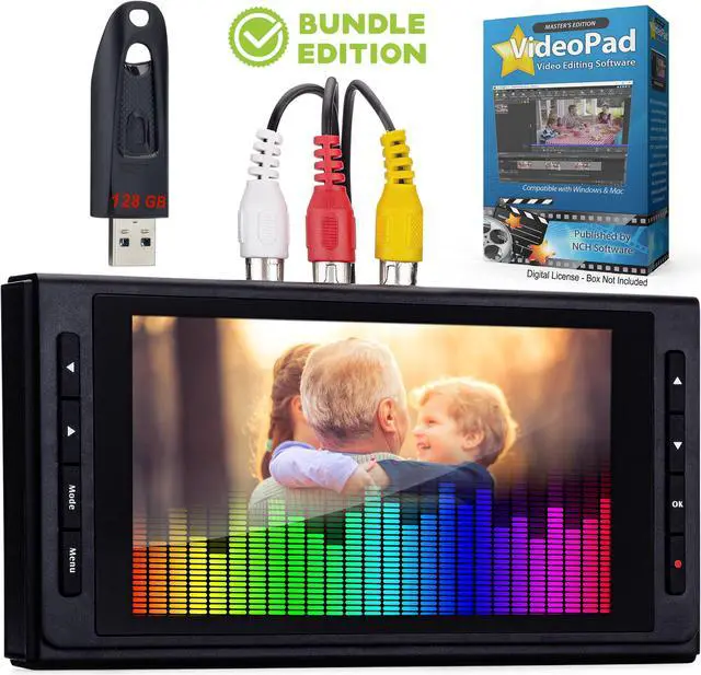 Main image of ClearClick Video to Digital Converter 3.0 (Third Generation) - Record Video & Audio from VCR's, VHS, AV, RCA, Hi8, Camcorder, DVD, Turntables, Cassette Tapes (Bundle Edition)