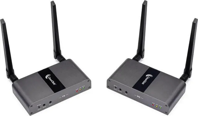 Main image of ClearClick Extend+Expand Wireless HDMI Transmitter & Receiver Kit - 5 GHz, Up to 650' Range, IR & USB Transmission (1 Transmitter + 1 Receiver Kit, Supports 4 RX)