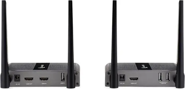 Alt view image 2 of 7 - ClearClick Extend+Expand Wireless HDMI Transmitter & Receiver Kit - 5 GHz, Up to 650' Range, IR & USB Transmission (1 Transmitter + 1 Receiver Kit, Supports 4 RX)