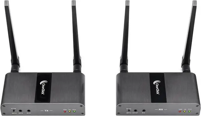 Alt view image 4 of 7 - ClearClick Extend+Expand Wireless HDMI Transmitter & Receiver Kit - 5 GHz, Up to 650' Range, IR & USB Transmission (1 Transmitter + 1 Receiver Kit, Supports 4 RX)