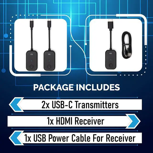 Alt view image 4 of 7 - ClearClick Present+Share (USB-C Edition) - Wireless Presentation & Video Broadcasting System for Laptops & Smartphones (2 USB-C Transmitters, 1 HDMI Receiver)