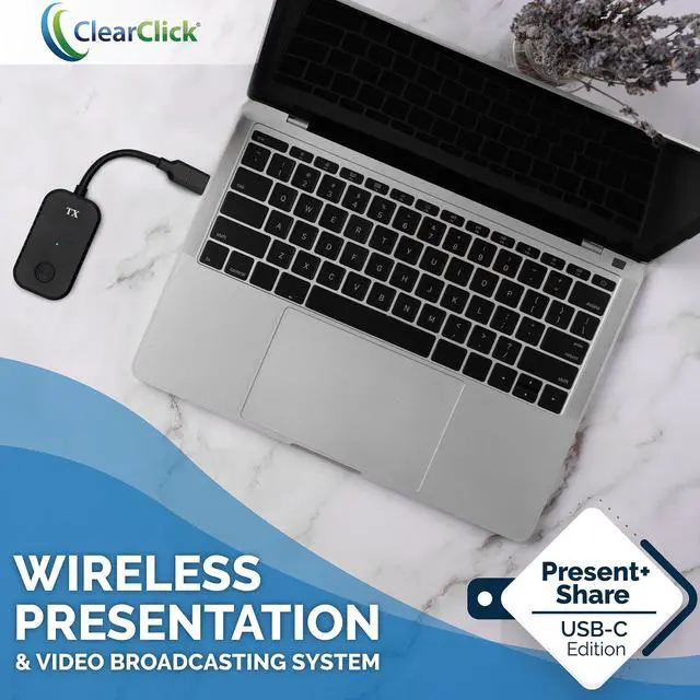 Alt view image 6 of 7 - ClearClick Present+Share (USB-C Edition) - Wireless Presentation & Video Broadcasting System for Laptops & Smartphones (2 USB-C Transmitters, 1 HDMI Receiver)