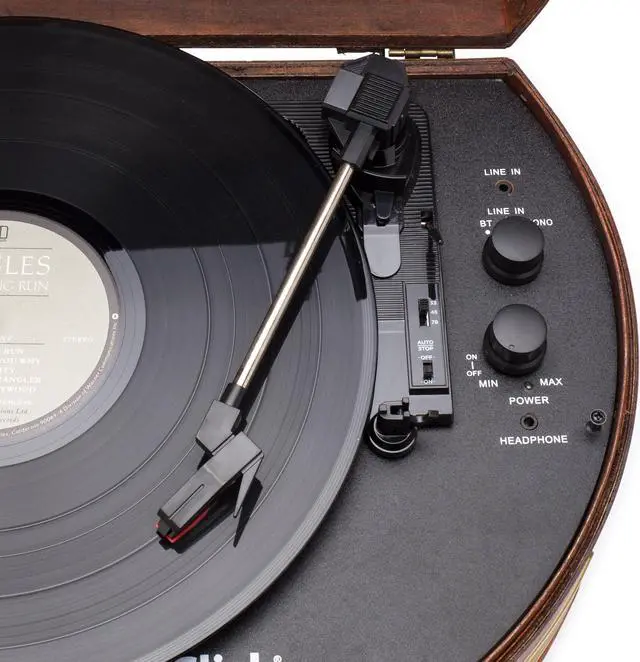 Alt view image 3 of 4 - ClearClick Vintage Suitcase Turntable with Bluetooth & USB - Classic Wooden Retro Style