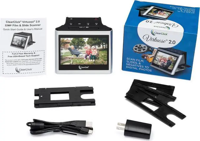 Alt view image 4 of 6 - ClearClick Virtuoso 2.0 (Second Generation) 22MP Film & Slide Scanner with Extra Large 5" LCD Screen - Convert 35mm, 110, 126 Slides and Negatives to Digital Photos
