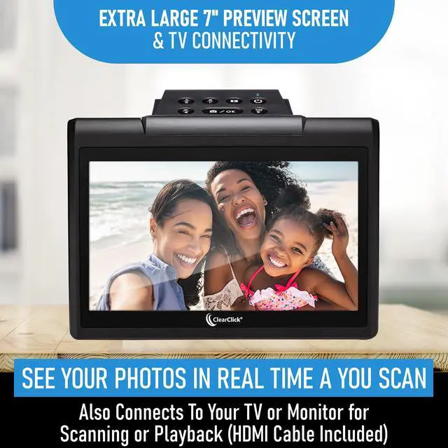Alt view image 3 of 7 - ClearClick Virtuoso 3.0 (Third Generation) 22MP Film & Slide Scanner (35mm, 110, 126) with Large 7" LCD Screen - Convert Slides and Negatives to Digital Photos