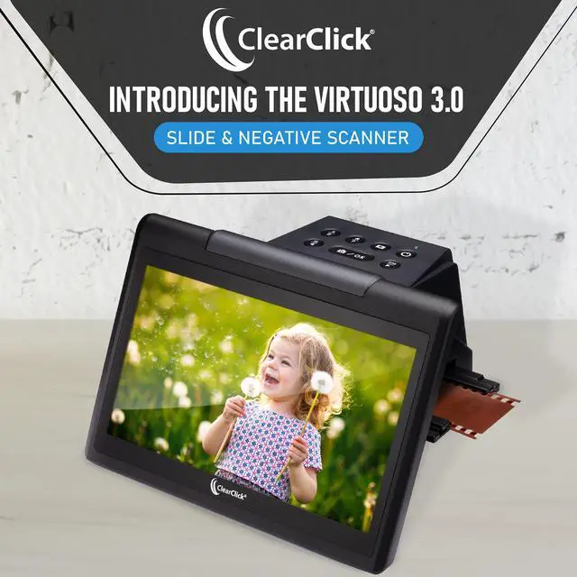 Alt view image 7 of 7 - ClearClick Virtuoso 3.0 (Third Generation) 22MP Film & Slide Scanner (35mm, 110, 126) with Large 7" LCD Screen - Convert Slides and Negatives to Digital Photos