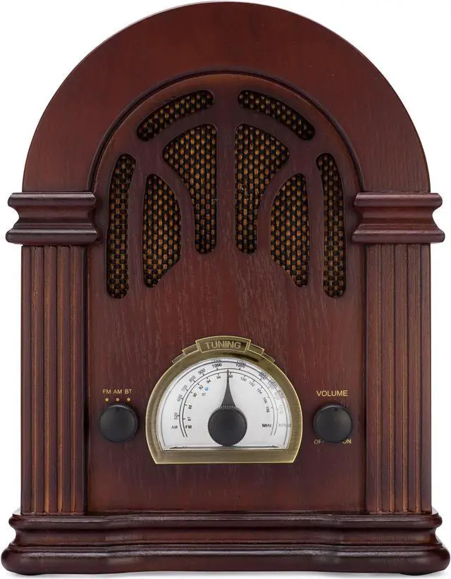Alt view image 4 of 6 - clearclick Retro AMFM Radio with Bluetooth - classic Wooden Vintage Retro Style Speaker