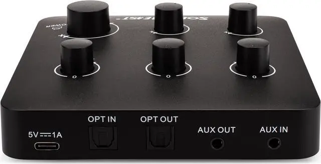 Alt view image 4 of 6 - SoundBeast Wireless Karaoke & PA Mixer System - Includes 2 Wireless Microphones & 1 Mini Mixer - Bluetooth, Aux, Optical Input - Optical & Aux Output