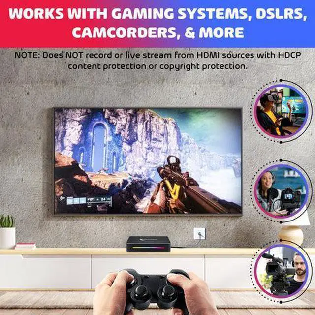 Alt view image 3 of 6 - ClearClick 4K HD Video Capture Box Extreme - Capture & Live Stream HD Video - True 4K60 Recording - HDMI Input & Pass Through - USB Plug & Play