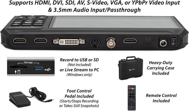 Alt view image 4 of 6 - ClearClick HD Video Capture Box Ultimate 3.0 (Third Generation) - Capture or Stream Video from HDMI, DVI, SDI, S-Video, RCA, AV, VHS, VCR, DVD, Camcorders, Hi8