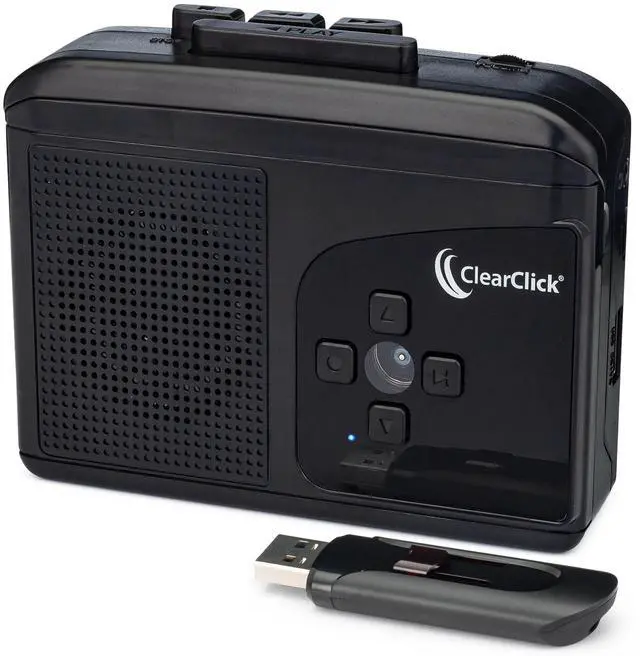 Main image of ClearClick Cassette Tape to USB 2.0 (Second Generation) | Convert Cassette Tapes to Digital MP3 Audio Files on USB Flash Drive | File Splitting Feature | Instant Setup | 16 GB USB Drive Included