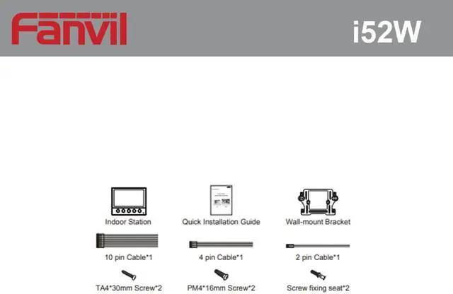 Alt view image 4 of 8 - Fanvil i52W SIP Indoor Station 4 SIP Lines 2.4G Wi-Fi