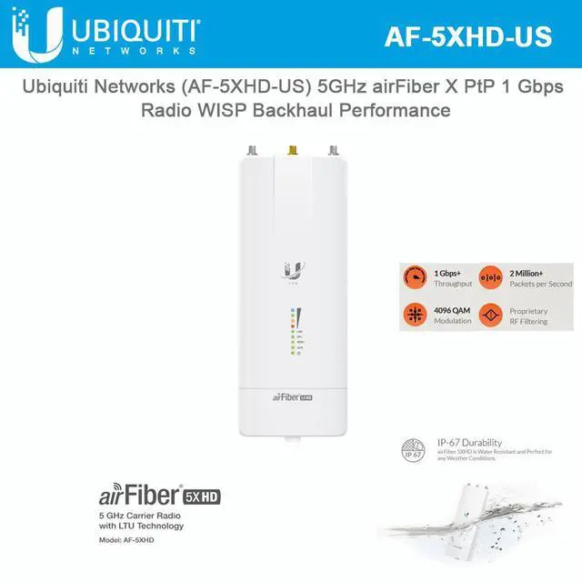 Main image of Ubiquiti Af-5Xhd-Us Airfiber Wireless Access Point Aifiber 5Xhd Af5xhdus