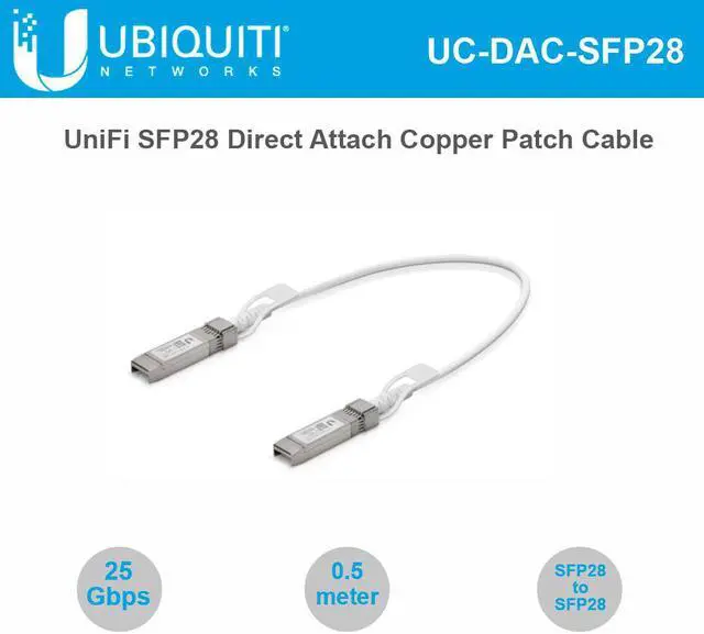 Main image of Ubiquiti Networks UC-DAC-SFP28 Direct Attach Copper Cable SFP28 to SFP28 25Gbps 0.5 meter