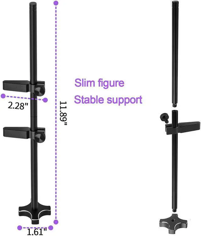 Alt view image 2 of 6 - Graphics Card GPU Brace Support Black, Video Card Sag Holder/Holster Bracket,Anodized Aerospace Aluminum, Adjustable for Single/Dual Slot Cards, Universal Graphics Card Stand