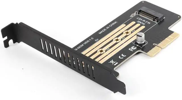 Alt view image 5 of 5 - NVMe PCIe Adapter, M Key M.2 NVME SSD to PCI-e 3.0 x4 Host Controller Expansion Card with Regular Size Bracket, PCIe NVME Adapter for PC Desktop Support 2230 2242 2260 2280