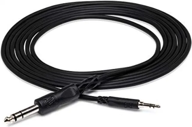 Alt view image 13 of 14 - HOSA CMS-110 - Stereo Interconnect Cable Adapter 3.5 mm TRS to 1/4 in TRS - 10 ft