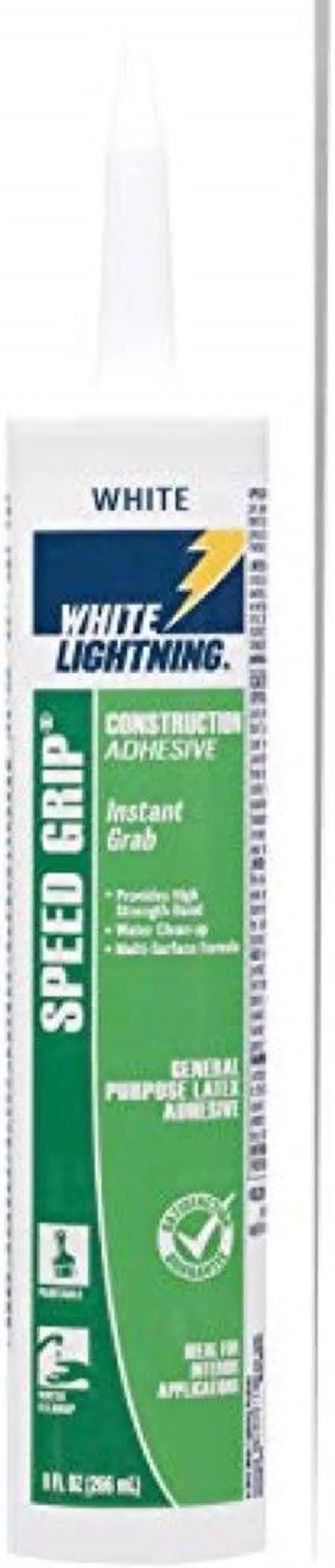 Alt view image 4 of 4 - WHITE LIGHTNING W70100010 Construction Adhesive, 9 oz, Cartridge, Whites,